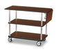 Forbes Industries Room Service Cart w/ (3) Shelves & Drop Leaf - 39"L x 18"W x 31"H, Laminate/Brushed Stainless (4542)-cityfoodequipment.com