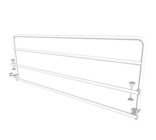 Forbes Industries Steel Guard Rail - 8'L x 28"H, Black (4170-8)-cityfoodequipment.com