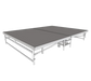 Forbes Industries Dual Height Stage w/ Carpeted Deck & Black Steel Frame - 4 ft x 8 ft x 16" to 24"H (4140)-cityfoodequipment.com