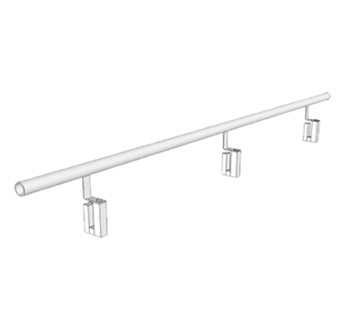 Forbes Industries 6 ft Chair/Table Stops - Steel, Black (4185-6)-cityfoodequipment.com