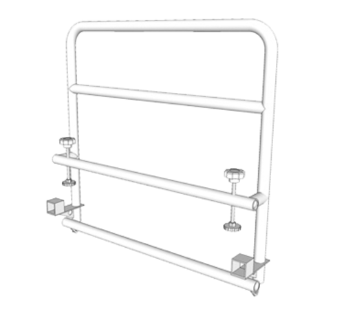 Forbes Industries Steel Guard Rail - 3'L x 28"H, Black (4170-3)-cityfoodequipment.com