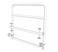 Forbes Industries Steel Guard Rail - 3'L x 28"H, Black (4170-3)-cityfoodequipment.com