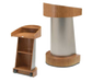Forbes Industries Floor Pedestal Podium - 25 1/2"W x 23 1/2"D x 47"H Wood & Stainless (5892)-cityfoodequipment.com