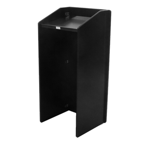 Forbes Industries Portable Folding Podium - 21"L x 18"W x 45"H, Laminate, Black (5898)-cityfoodequipment.com