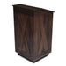 Forbes Industries Floor Podium w/(1) Shelf - 26 1/2"W x 26"D x 48"H Mahogany Hardwood & Black Laminate (5906)-cityfoodequipment.com