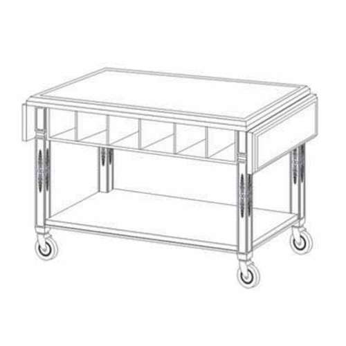 Forbes Industries 2 Level Service Cart w/ (6) Compartments & (2) Drop Leaves (5523)-cityfoodequipment.com