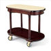 Forbes Industries Room Service Cart w/ (2) Shelves & Avonite Top - 40"L x 20"W x 33 1/2"H, Wood (5526)-cityfoodequipment.com
