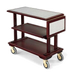 Forbes Industries Room Service Cart w/ (3) Shelves & Drop Leaf - 37 1/2"L x 18"W x 32 1/2"H, Wood w/ Avonite Top (5539)-cityfoodequipment.com