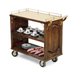 Forbes Industries Room Service Cart w/ (3) Shelves & Handle - 34"L x 19"W x 33 1/2"H, Wood (5557)-cityfoodequipment.com