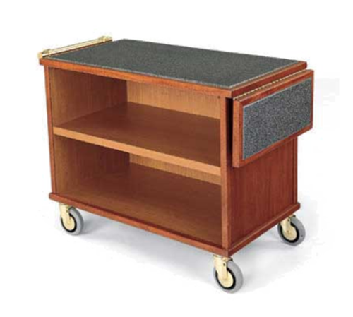 Forbes Industries Room Service Cart w/ (1) Shelf & Drop Leaf - 41 1/2"L x 22"W x 32"H, Wood (5565)-cityfoodequipment.com