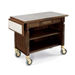 Forbes Industries Room Service Cart w/ (3) Shelves & (1) Drawer - 40"L x 20"W x 32"H, Wood (5578)-cityfoodequipment.com