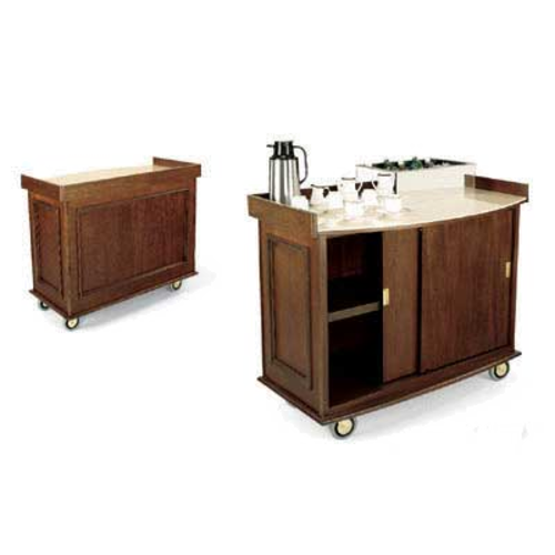 Forbes Industries Beverage Cart w/ (2) Sliding Doors & Avonite Top - Wood Veneer (5759)-cityfoodequipment.com