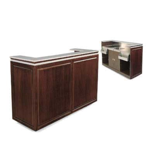 Forbes Industries Mobile Bar w/ Sink - 61"L x 27"W x 48"H, Wood Veneer w/ Avonite Top (5767-5)-cityfoodequipment.com
