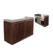 Forbes Industries Mobile Bar w/ (2) Sinks - 97"L x 27"W x 48"H, Wood Veneer w/ Avonite Top (5767-8)-cityfoodequipment.com