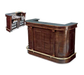 Forbes Industries Mobile Bar w/ (2) Sinks & (2) Speed Rails - 97"L x 29"W x 48"H, Wood Veneer w/ Avonite Top (5776-8)-cityfoodequipment.com
