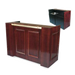 Forbes Industries Mobile Bar w/ Sink & Hand Rail - 60"L x 25"W x 43-1/2"H, Wood Veneer w/ Black Laminate Top (5784-5)-cityfoodequipment.com