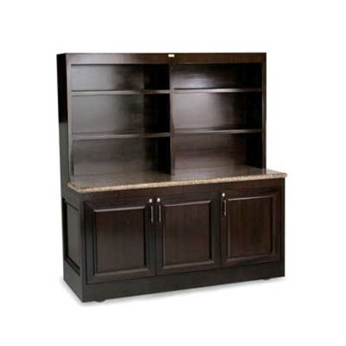 Forbes Industries Mobile Back Bar w/ (3) Doors & (6) Compartments - 72"L x 27-1/2"W x 78"H, Wood & Avonite (5870)-cityfoodequipment.com