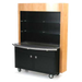 Forbes Industries Mobile Back Bar w/ Ice Pan & (2) Glass Shelves - 58"L x 33"W x 78"H, Wood Veneer w/ Avonite Top (5880)-cityfoodequipment.com