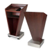 Forbes Industries Floor Podium w/ (1) Shelf - 29"L x 20 1/2"W x 47"H, Wood Veneer (5890)-cityfoodequipment.com