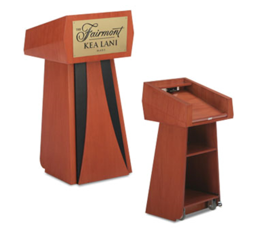 Forbes Industries Floor Podium w/ (2) Shelves - 25 1/2"L x 22"W x 48 1/4"H, Laminate (5899)-cityfoodequipment.com