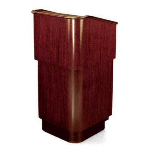 Forbes Industries Floor Podium w/ (2) Shelves - 27-1/2"W x 24-1/2"D x 47"H, Wood Veneer (5901)-cityfoodequipment.com