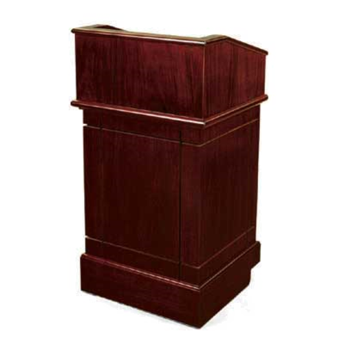Forbes Industries Floor Podium w/ (2) Shelves - 26"W x 23"D x 47"H, Wood Veneer (5903)-cityfoodequipment.com