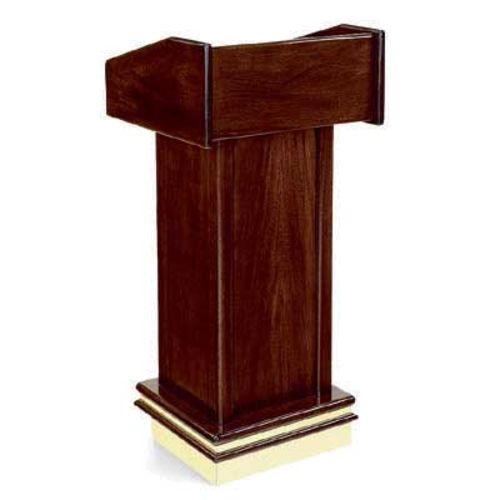 Forbes Industries Floor Podium w/ Open Back - 22-1/2"W x 21-1/2"D x 47"H, Wood Veneer (5912)-cityfoodequipment.com