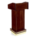 Forbes Industries Floor Podium w/ Open Back - 22-1/2"W x 21-1/2"D x 47"H, Wood Veneer (5912)-cityfoodequipment.com