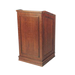 Forbes Industries Floor Podium w/ (2) Shelves - 25-3/4"W x 25-1/4"D x 48"H, Wood Veneer (5914)-cityfoodequipment.com