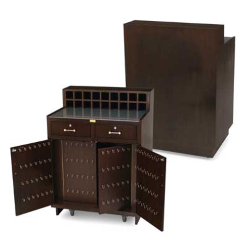 Forbes Industries 34 1/2"W Host/Valet Station w/ Avonite Top - 48 1/2"H, Wood Veneer (5933)-cityfoodequipment.com