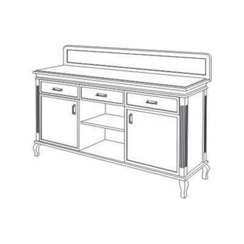 Forbes Industries Waiter's Station w/ Avonite Top, Wood Veneer (5989)-cityfoodequipment.com