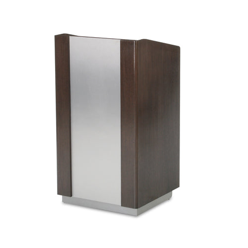 Forbes Industries Floor Podium w/ (1) Shelf - 25-1/2"W x 23-1/2"D x 47"H, Wood Veneer w/ Steel Panel (5908)-cityfoodequipment.com