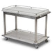 Forbes Industries Room Service Cart w/ (2) Shelves - 42"L x 23"W x 32"H, Stone/Stainless Steel (5515)-cityfoodequipment.com