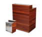 Forbes Industries 34 1/2"W Host Station w/ Avonite Top - 48 1/2"H, Wood/Stainless Steel (5941)-cityfoodequipment.com