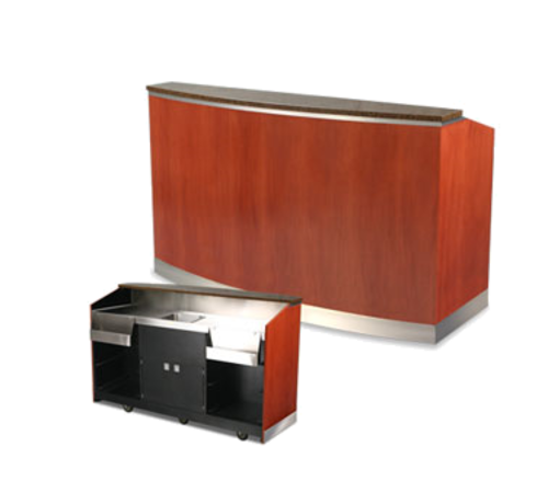 Forbes Industries 72" Portable Bar w/ Avonite & Stainless Countertops - 30"D x 47"H (5771-6)-cityfoodequipment.com
