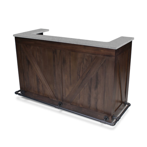 Forbes Industries 67" Portable Bar w/ Hardwood Cabinet & Avonite Countertop - 32"D x 48"H (5785-5)-cityfoodequipment.com