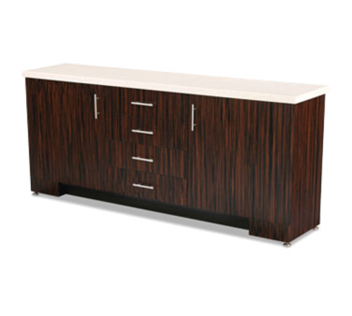 Forbes Industries Waiter's Station w/ (4) Drawers & (2) Shelves - Avonite Top, Wood Cabinet (5987)-cityfoodequipment.com