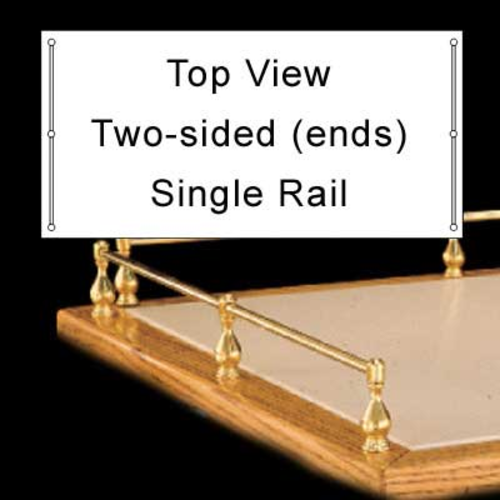Forbes Industries 2 Sided Single Gallery Rails - Ends, Brass (6020)-cityfoodequipment.com