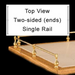 Forbes Industries 2 Sided Single Gallery Rails - Ends, Brass (6020)-cityfoodequipment.com