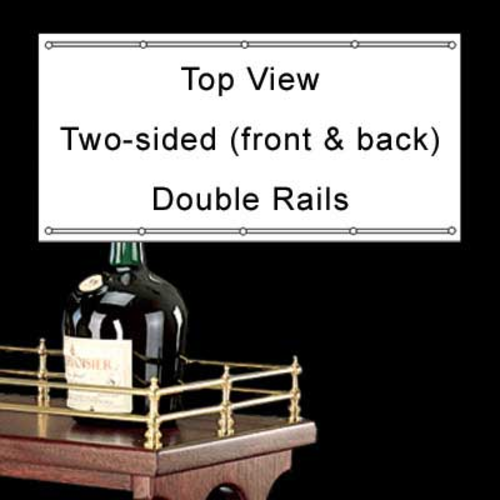 Forbes Industries 2 Sided Double Gallery Rails - Front & Back, Brass (6027)-cityfoodequipment.com