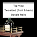 Forbes Industries 2 Sided Double Gallery Rails - Front & Back, Brass (6027)-cityfoodequipment.com