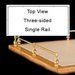 Forbes Industries 3 Sided Single Gallery Rails - Brass (6032)-cityfoodequipment.com