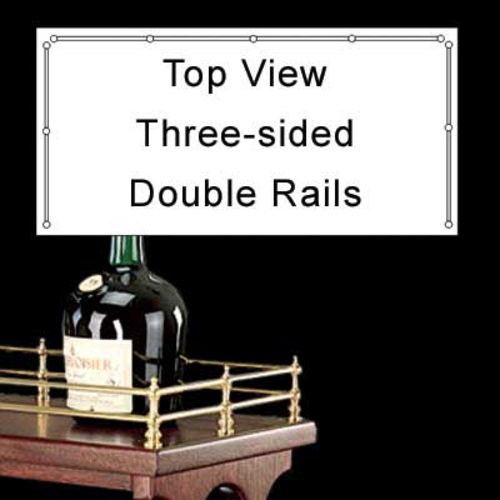 Forbes Industries 3 Sided Double Gallery Rails - Brass (6033)-cityfoodequipment.com