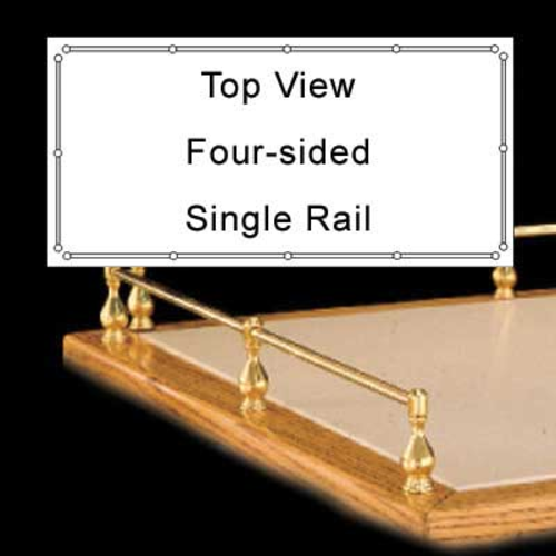 Forbes Industries 4 Sided Single Gallery Rails - Brass (6036)-cityfoodequipment.com
