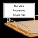Forbes Industries 4 Sided Single Gallery Rails - Brass (6036)-cityfoodequipment.com