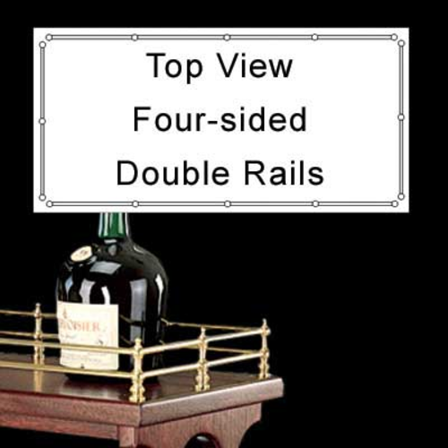 Forbes Industries 4 Sided Double Gallery Rails - Brass (6037)-cityfoodequipment.com