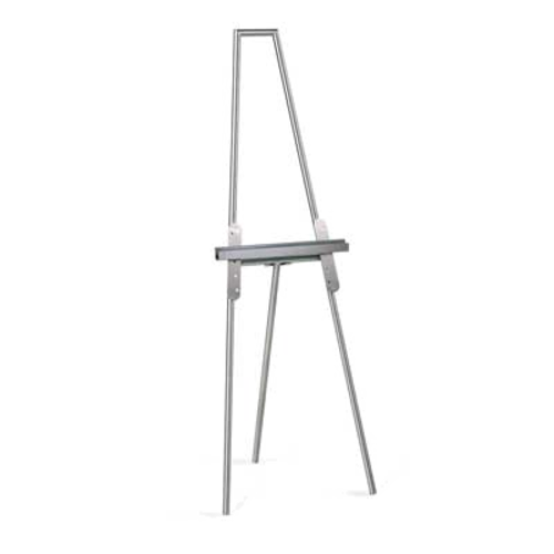 Forbes Industries Floor Easel w/ Adjustable Ledge - 24"W x 20"D x 66 1/2"H, Brushed Stainless Steel (6812)-cityfoodequipment.com