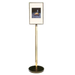 Forbes Industries 70"H Poster Stand w/ 14" x 22" Window - Brass Post (6817)-cityfoodequipment.com