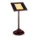 Forbes Industries 45"H Menu Stand w/ 15 3/4" x 13 3/4" Window - Wood Post w/ Avonite Base (6823)-cityfoodequipment.com