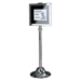 Forbes Industries 55 1/2"H Sign Stand w/ 16" x 14" Window - Polished Stainless Steel (6830-PS)-cityfoodequipment.com